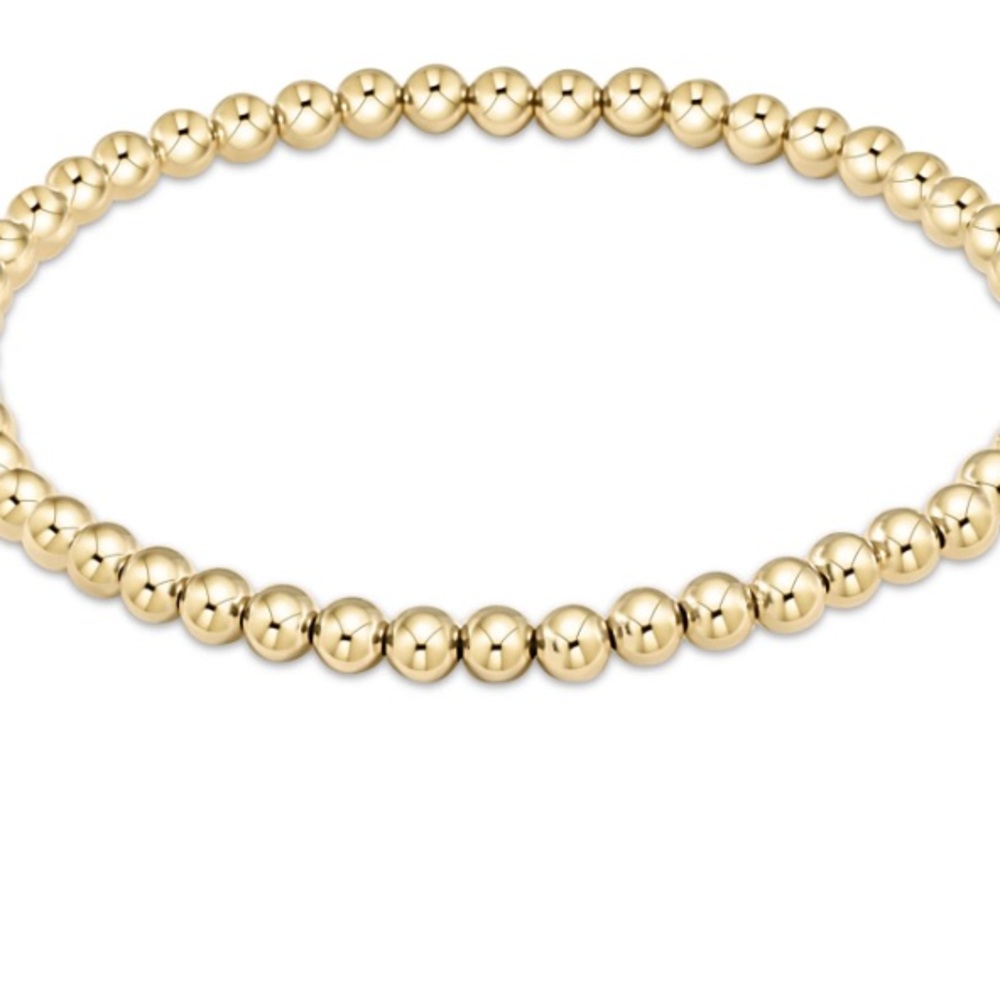 14kt gold beaded bracelet 4mm